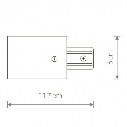 Питание боковое Profile Recessed Power End Cap 8973 фото 2