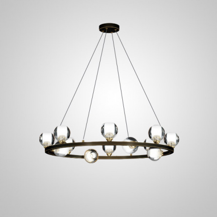 Подвесная люстра ILIANA CH D80 Brass Black фото 1