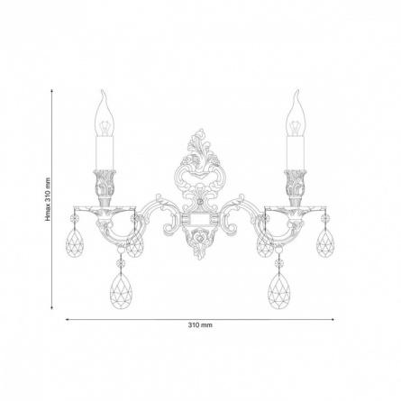 Бра Barletta BARLETTA W1730.2 cream white фото 3
