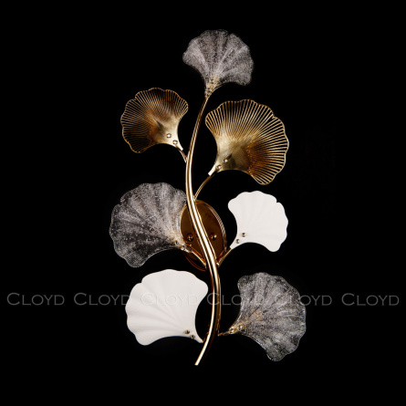 Бра Cloyd POLYNESIA W7 / выс. 77 см - стекло, керамика - золото (арт.20112) фото 3