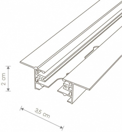 Шинопровод Profile Recessed 9015 фото 2
