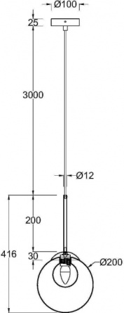 Подвесной светильник Basic form MOD521PL-01G3 фото 2