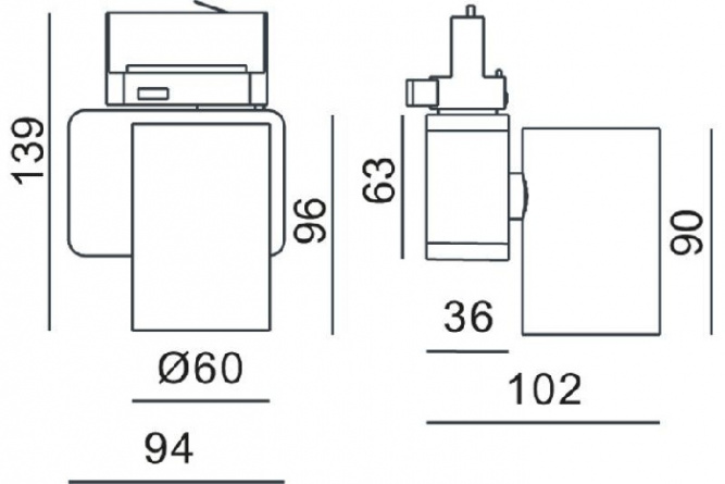 Трековый светильник Nihal Mini 707038 фото 2