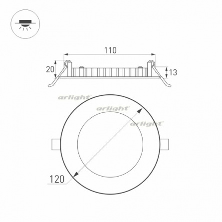 Точечный светильник DL EDGE 020107 фото 2