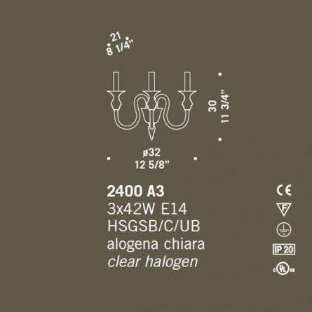 Бра 2400 2400 A3 фото 2