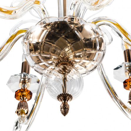 Бра Crystal Lux CATARINA AP1 V2 GOLD/TRANSPARENT-COGNAC фото 11