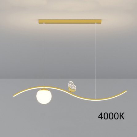 Подвесной светильник BABETTA WAVE Brass 4000К фото 1